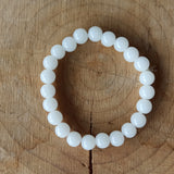 Witte Jade edelsteen armband | Marga Jacobs