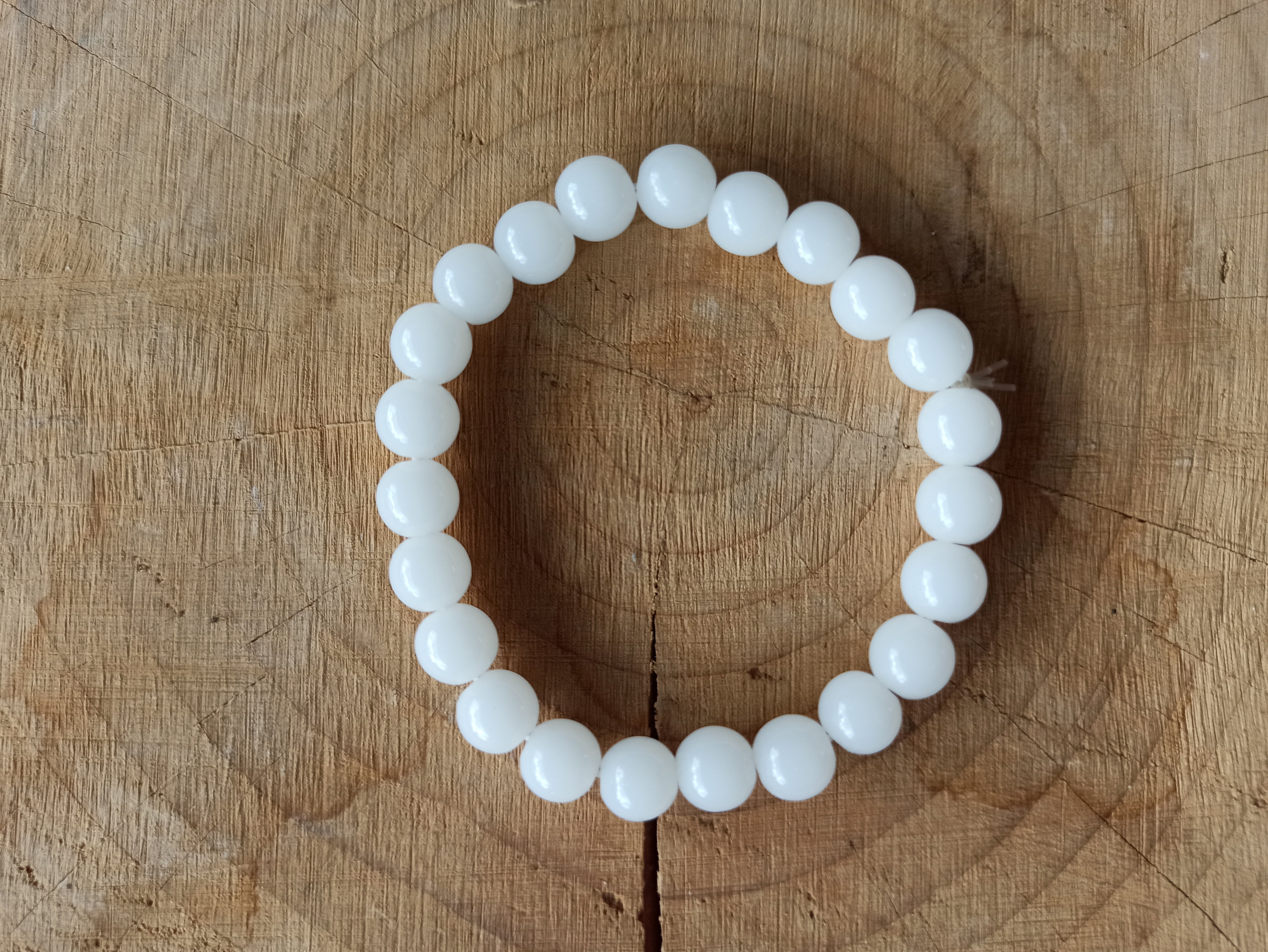 Witte Jade edelsteen armband | Marga Jacobs