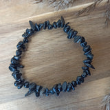 Zwarte toermalijn edelsteen armband split | Marga Jacobs