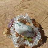 Amethist - Citrien - Bergkristal - Peridoot edelsteen armband split – curated crystal by Marga Jacobs | rust, symboliek en intuïtieve zelfzorg