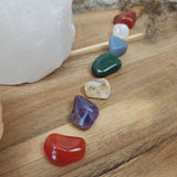 Chakra edelstenensetje – curated crystal by Marga Jacobs | rust, symboliek en intuïtieve zelfzorg