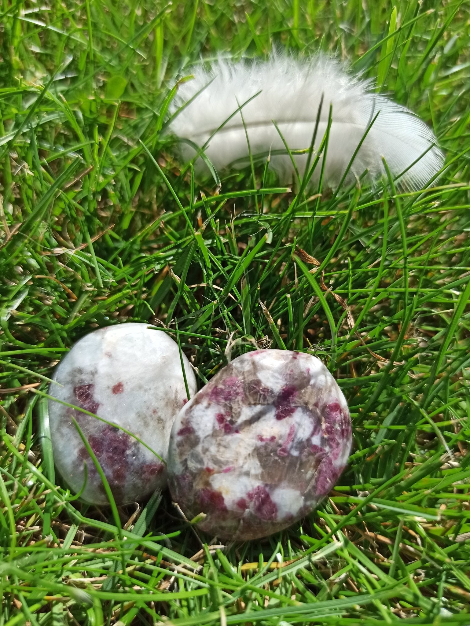 Eudialiet trommelstenen – curated crystal by Marga Jacobs | rust, symboliek en intuïtieve zelfzorg