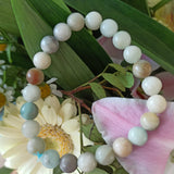 Flower Amazoniet edelsteen armband | 8 mm – curated crystal by Marga Jacobs | rust, symboliek en intuïtieve zelfzorg