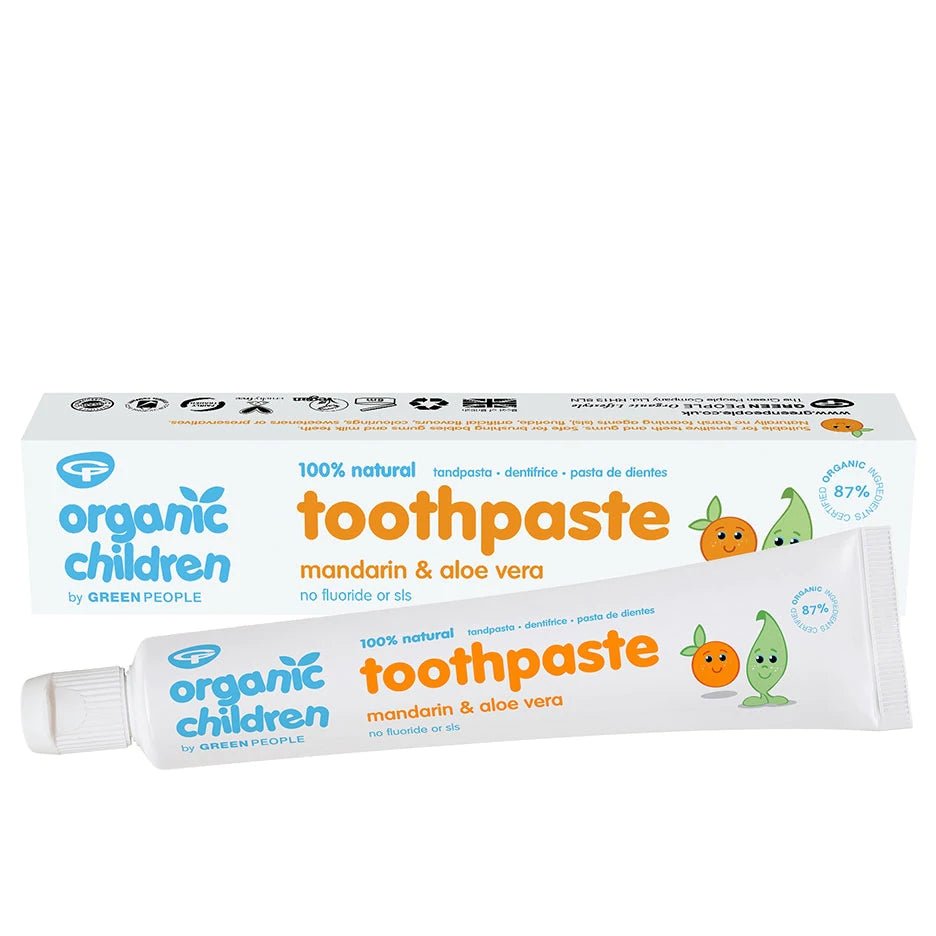 Green People Organic Children Mandarin & Aloe Vera Toothpaste – curated crystal by Marga Jacobs | rust, symboliek en intuïtieve zelfzorg