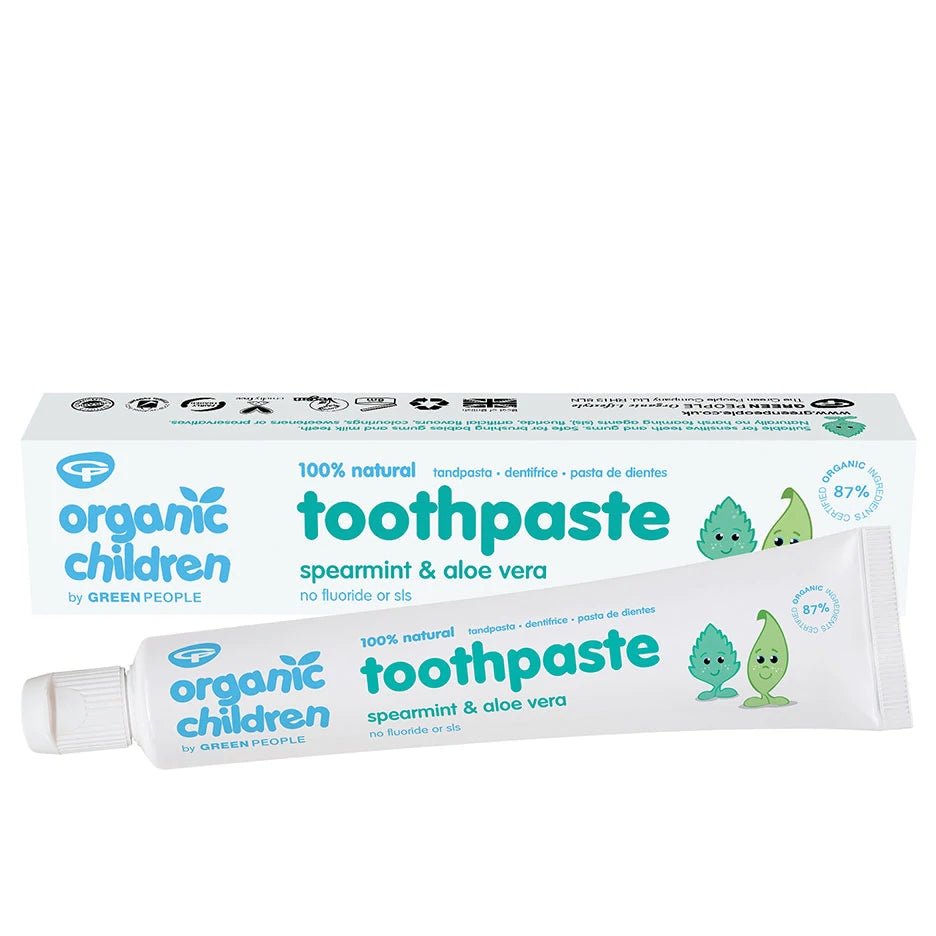 Green People Organic Children Spearmint & Aloe Vera Toothpaste – curated crystal by Marga Jacobs | rust, symboliek en intuïtieve zelfzorg
