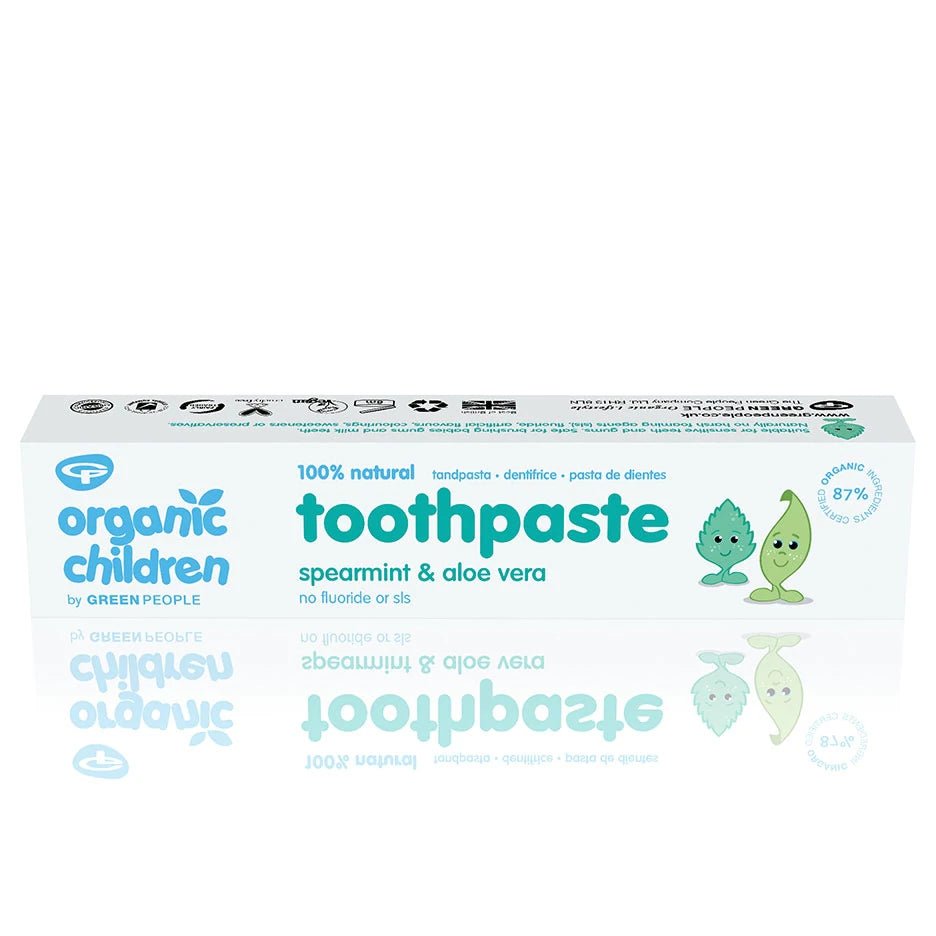Green People Organic Children Spearmint & Aloe Vera Toothpaste – curated crystal by Marga Jacobs | rust, symboliek en intuïtieve zelfzorg