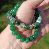 Groene agaat edelsteen armband | 8 mm – curated crystal by Marga Jacobs | rust, symboliek en intuïtieve zelfzorg