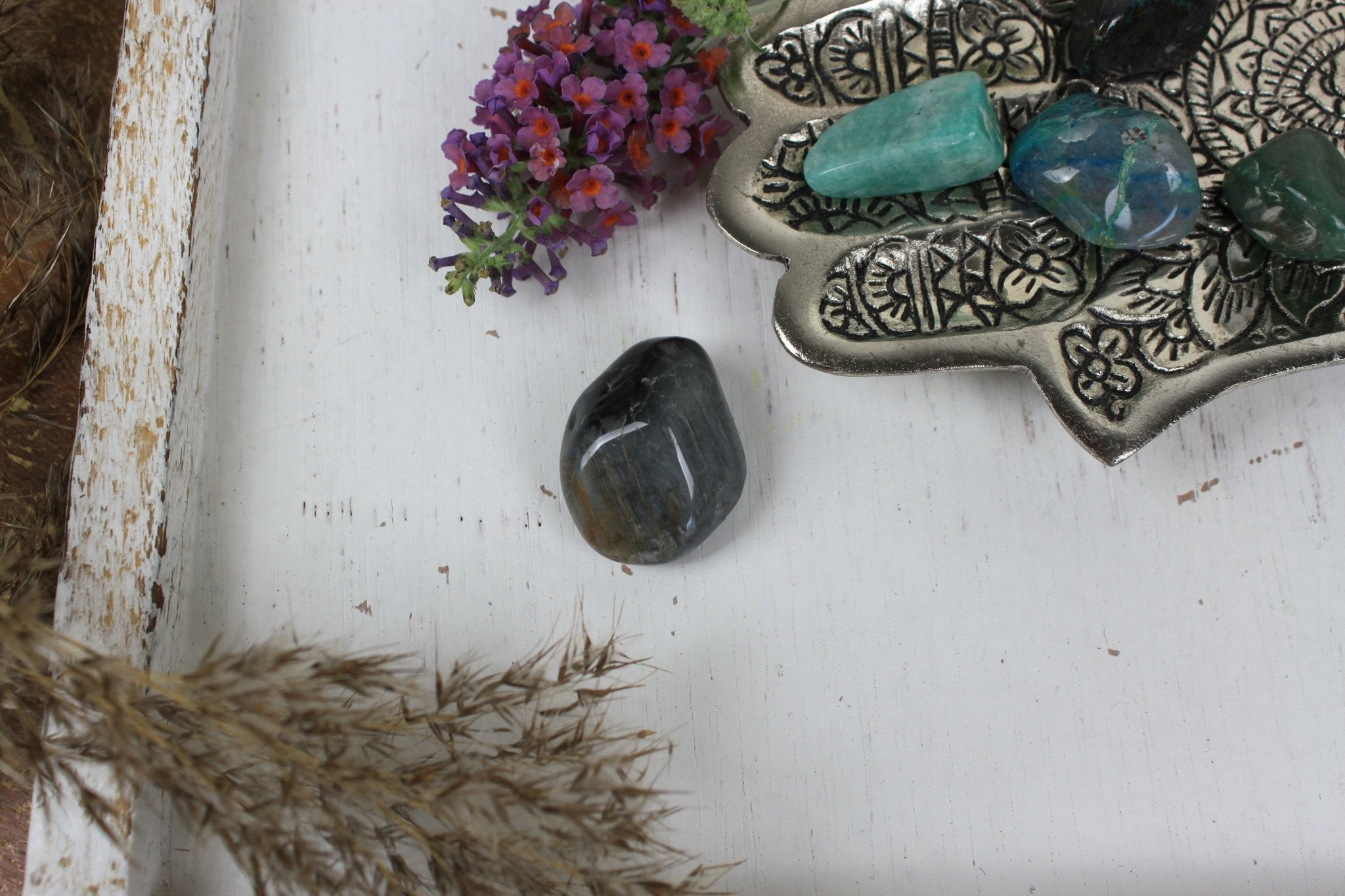 Haviksoog trommelstenen – curated crystal by Marga Jacobs | rust, symboliek en intuïtieve zelfzorg