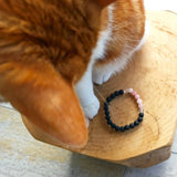 Lavasteen - Rozenkwarts - Bergkristal edelsteen armband | 8 mm – curated crystal by Marga Jacobs | rust, symboliek en intuïtieve zelfzorg