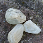 Maansteen trommelstenen – curated crystal by Marga Jacobs | rust, symboliek en intuïtieve zelfzorg