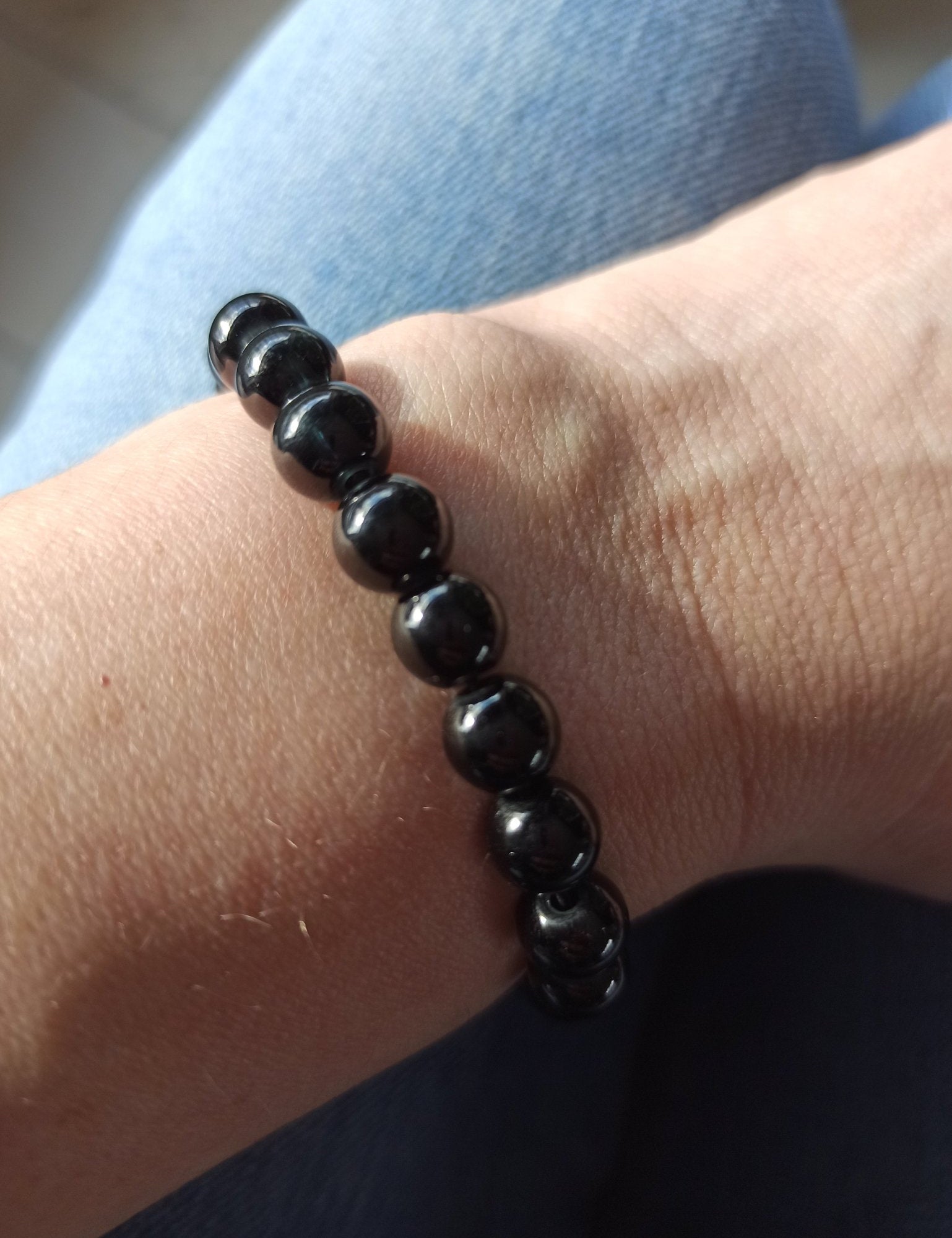 Obsidiaan edelsteen armband | 8 mm – curated crystal by Marga Jacobs | rust, symboliek en intuïtieve zelfzorg