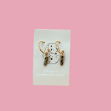 Oorbellen 'suit of wands' ~ Uchu Reminders – curated crystal by Marga Jacobs | rust, symboliek en intuïtieve zelfzorg