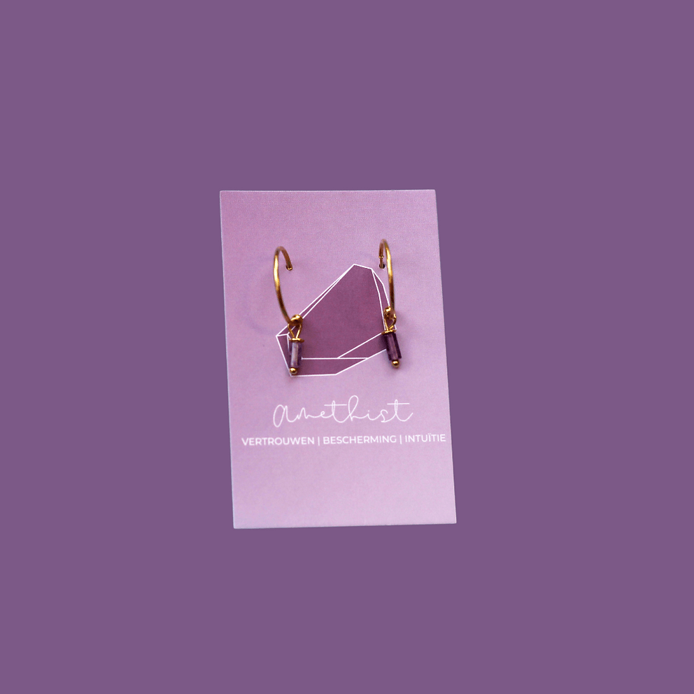 Oorbellen 'suit of wands' ~ Uchu Reminders – curated crystal by Marga Jacobs | rust, symboliek en intuïtieve zelfzorg