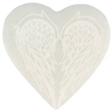 Oplaadsteen engelenvleugels wit | hart – curated crystal by Marga Jacobs | rust, symboliek en intuïtieve zelfzorg