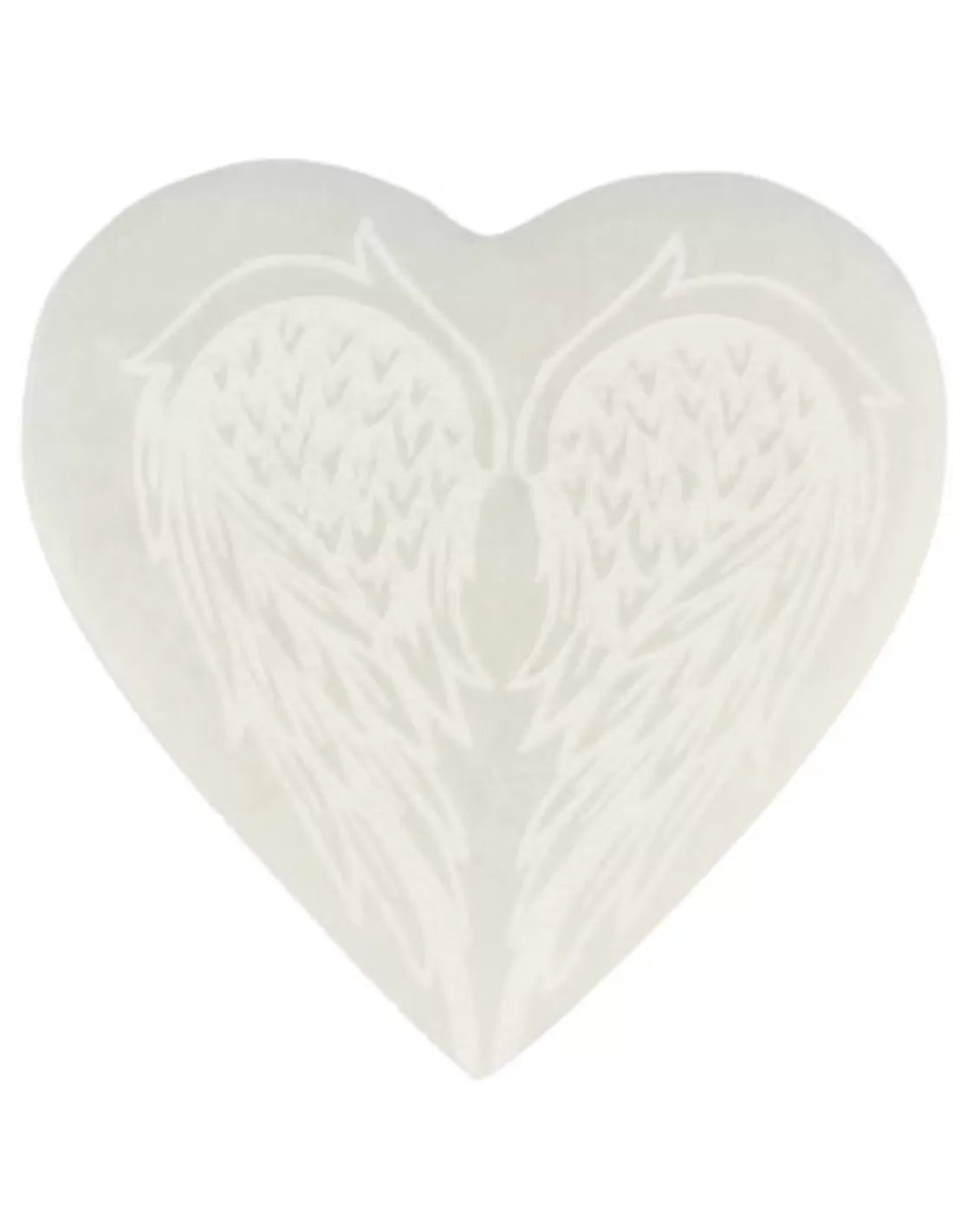 Oplaadsteen engelenvleugels wit | hart | Marga Jacobs