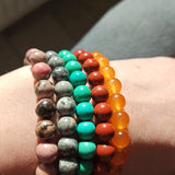 Set edelsteen armbanden (2) | 8 mm – curated crystal by Marga Jacobs | rust, symboliek en intuïtieve zelfzorg