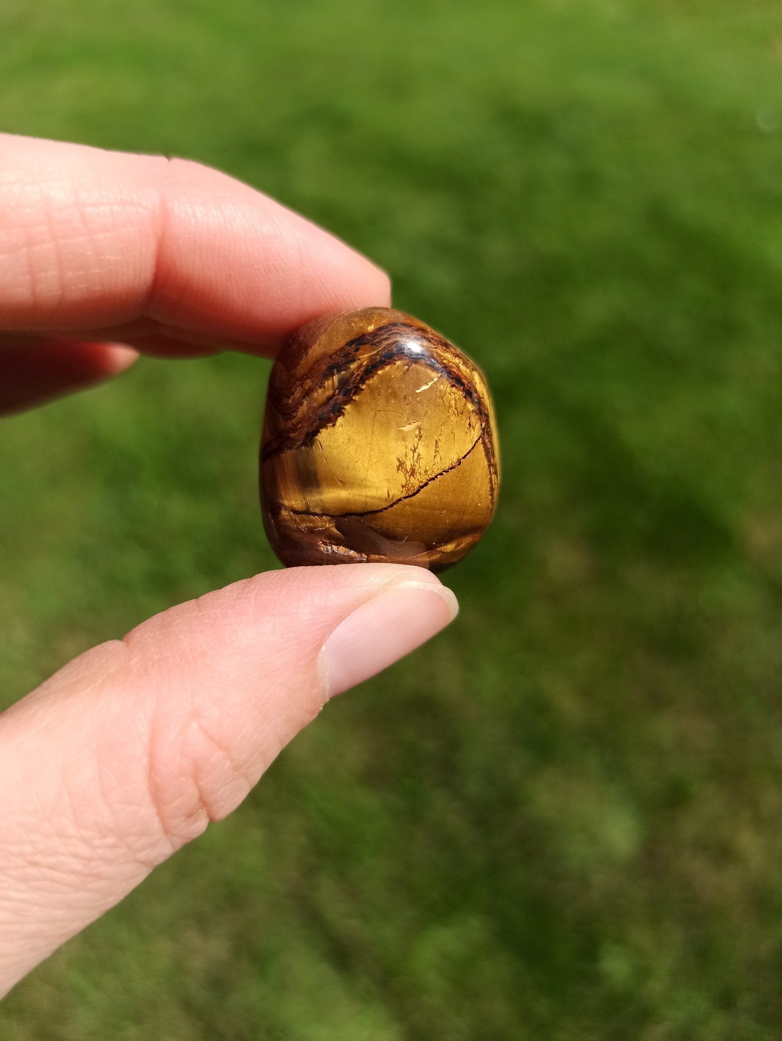 Tijgerijzer trommelstenen – curated crystal by Marga Jacobs | rust, symboliek en intuïtieve zelfzorg