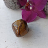 Tijgerijzer trommelstenen – curated crystal by Marga Jacobs | rust, symboliek en intuïtieve zelfzorg